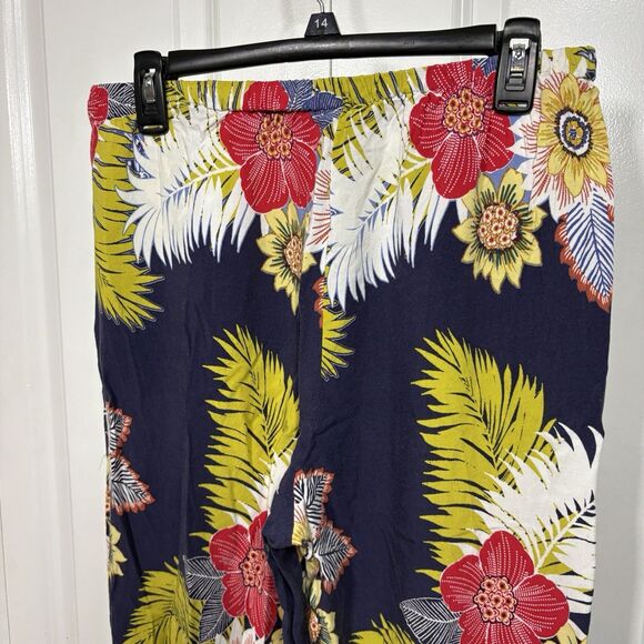 Melissa Paige Pants Womens XL Floral Wide Leg Boho Resort Stretch Comfort - Picture 2 of 15